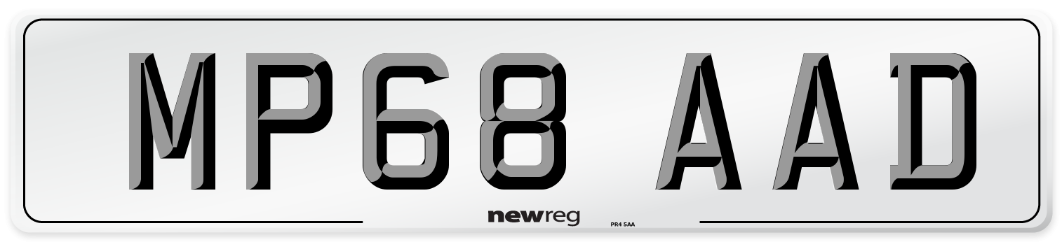 MP68 AAD Number Plate from New Reg